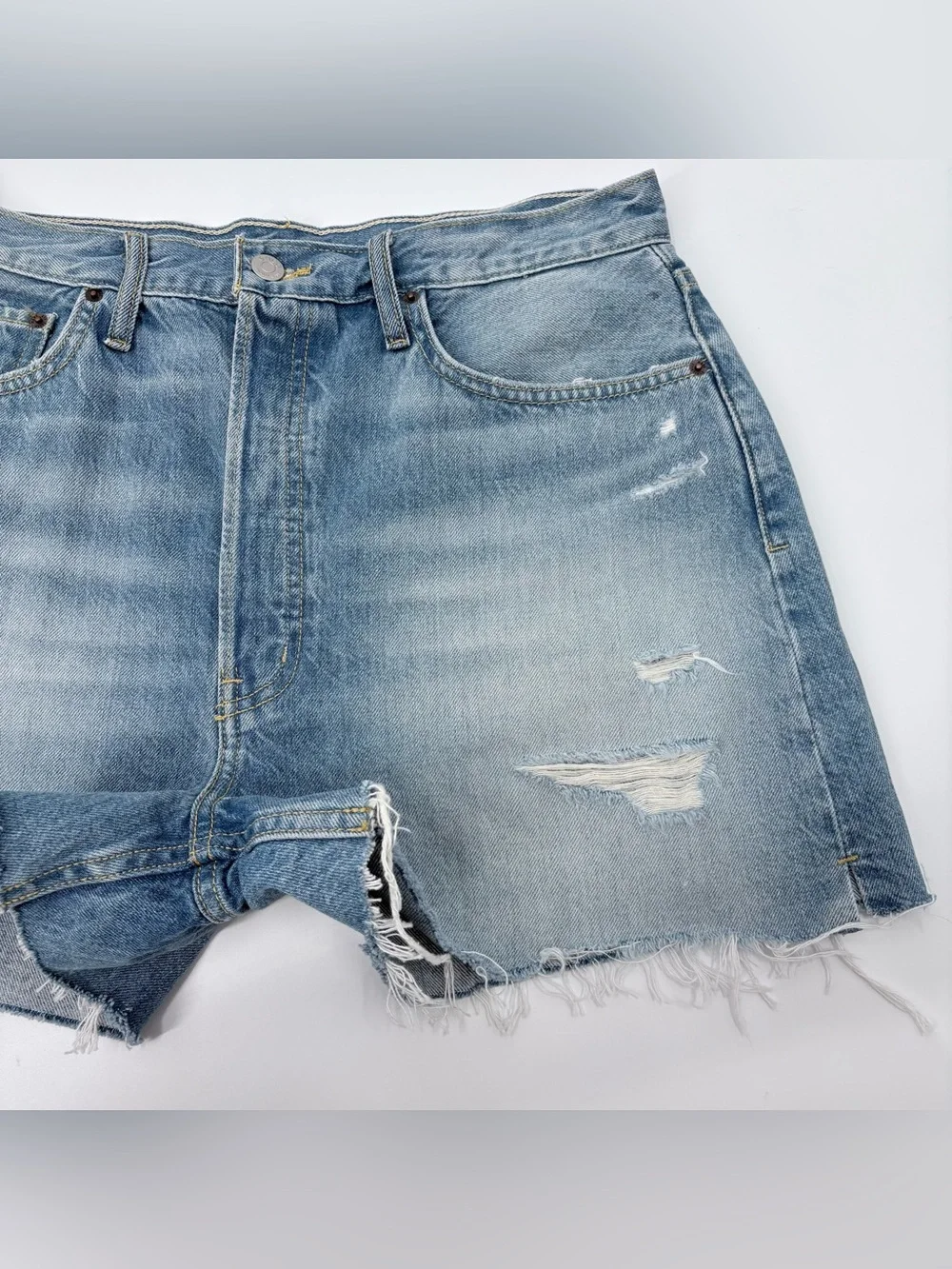 ÉTICA Fern High Rise Denim Shorts